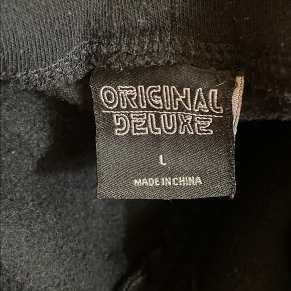 Original Deluxe Black Skeleton Hoodie w/ see through mesh eyes & pockets. Large - Picture 15 of 16